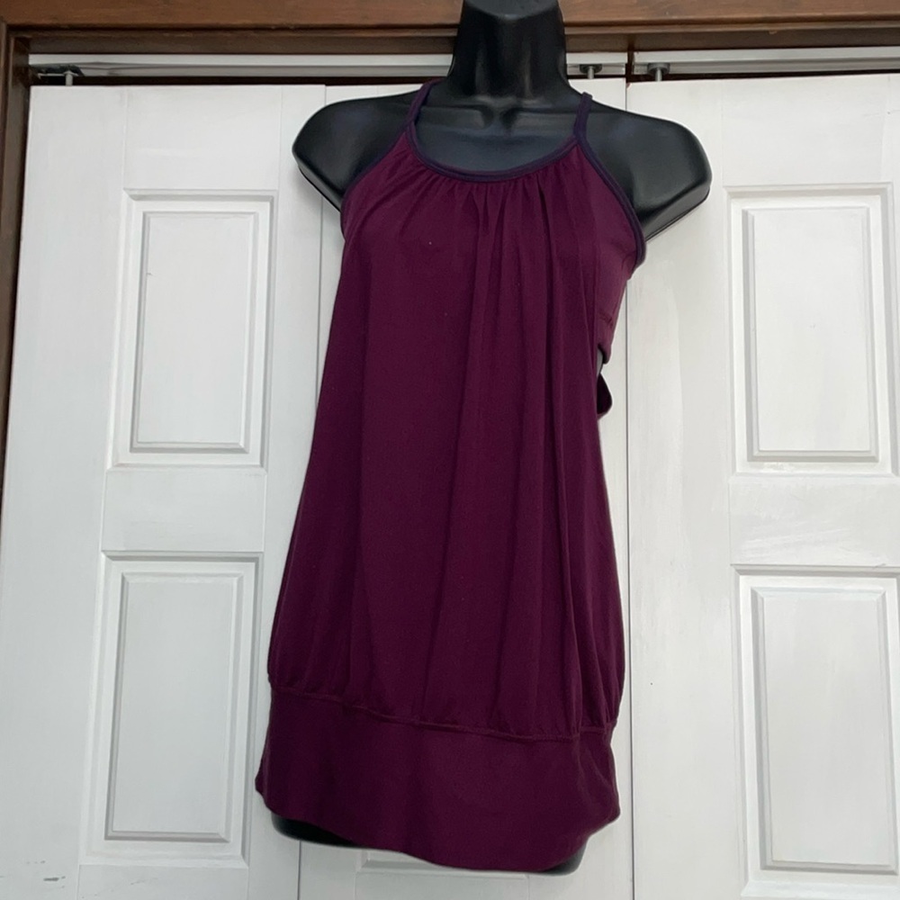 Lululemon Burgundy Sports Bra Tank-4